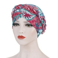 Chic Women Cvjetni ispis Elastični glavi šal turban kapu za kapu za kosu