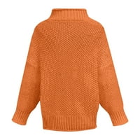 Dukseri za žene Žene Ležerne prilike čvrsti vrhovi pletenje dugih rukava pulover džemper kafe l