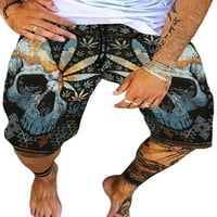GroanOlook muškarci dno su tiskane ljetne kratke hlače 3D digitalni tisak Havajska plaža kratke hlače