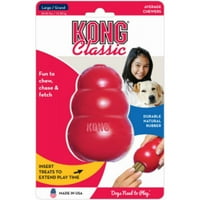 Nova kong t klasična igračka sal-prirodnim gumenim psom, crvena, velika