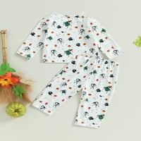 Bagilaanoe Toddler Baby Boy Halloween Outfit bundeve tisak dugih rukava majice + pantalone 3t 4T 5T