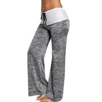 Yoga hlače za žene za patchwork brzo sušenje na otvorenom na otvorenom na otvorenom široko-nogu hlače