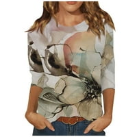 APEPAL ženske grafičke majice s rukavima s vještinom za rukav s kratkim majicama na otvorenom TOW MINT