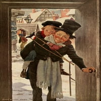 Dickensova djeca Tiny Tim & Bob CRTCTCIT Poster Print Jessie Willco Smith