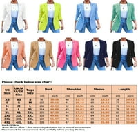 Glonme ženske poslovne jakne od pune boje Blazer dugih rukava Kardigan jakna dame lagane bluže elegantne