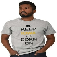 Držite Iowa i kukuruz na smiješnim majicama od grafike Corny-a, majica majica BRISKO M