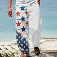 Duks za muškarce Američke zastava Lounge hlače 4. jula Jogging hlače nacrtavaju ležerne pantalone sa