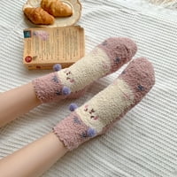 Termičke čarape za ženske koralne čarape Stripe čarape Šarene lagane čarape Ležerne čarape Zimske čarape