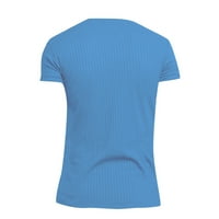 HHEI_K Muška majica Ljetni sportovi Fitness Leirure Vertical Bar okrugli vrat Majica kratkih rukava