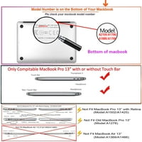 Kaishek Hard Shell pokrivač samo kompatibilan najnoviji MacBook Pro 13 s mrežnom ekranom + crni poklopac