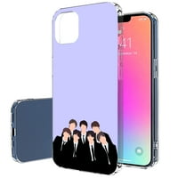 OBAVIJEST Slim futrola za Apple iPhone Pro, tanki tanki gel TPU poklopac, KPOP Bangtan Print, lagana težina, fleksibilna, mekana, protiv ogrebotina, ispisana u SAD-u