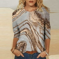 Ženske bluze plus veličine bavi ženskim modnim uskrsnim tiskanim labavim majicama rukavica s rukavima