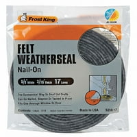 Frost King Weatherseal, Ft., Siva, filc S258-17H S258 17h ZO-G5224414