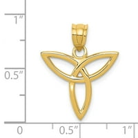 Auriga 14k žuti zlatni anđeo simbol šarm Privjesak za žene