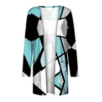 Prodaja Farstey-a Dana danas ponude Prime Cardigan za žene Geometrijski blok u boji Print Kimono Draped