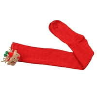 Hirigin žene pletene čarape, božićni crtani ekran proljetni pad koljena na čarapima žensko poklon pletenje