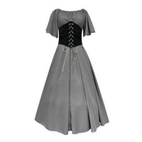 Safuny Ženska haljina maxi haljina Haljina Teatrička srednjovjekovna renesansa gotički cosplay s dugim