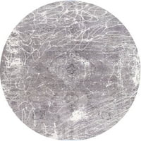 Ahgly Company u zatvorenom okruglom savremenom svijetlu sivu apstraktne prostirke, 7 'runda