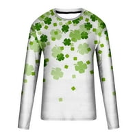 Dnevni vrhovi za muškarce Irska Shamrock košulja za blube Steampunk majica Estetski pulover Loose Tee