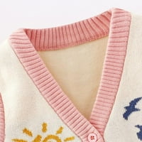 Godderr Toddler Baby Girt Knit džemper prsluk dječji dečko kardigan V-izrez Duks ležernu odjeću