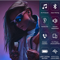 Urban Street Buds Plus True Bluetooth bežični uši za Apple iPad Air sa aktivnim bukom Otkazivanje crne