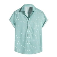 Muška klasična polo majica ured bluza cvjetni taster za tisak rever kratki rukav majica mišićna majica
