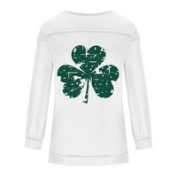 CLLIOS WOMENS Dnevne majice St. Patchwork ruffle swimrock grafički grafički tee irski vintage posadni