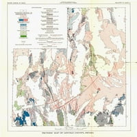 Lincoln županija Tectonic Nevada Mines - USGS Poster Print od USGS USGS NVLI0003