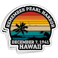 - Sjećate se Pearl Harbor naljepnica Pearl Harbor sjećanja naljepnica naljepnica Hawaii World War II USA vojne poklone ukrasi za laptop boce prozor automobila, naljepnice 3 x4