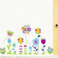 Zidne naljepnice sove i cvijeća Naljepnice za uklanjanje miridnih nagrada za djecu za djecu dnevni boravak