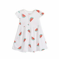 Dječja djeca Ljeto Summer Style Watermelon Print Prozračna haljina za djevojčice mjeseci do godina veličine