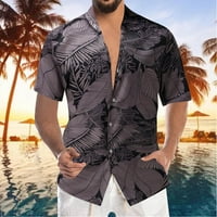 Muška majica Ležerne prilike ljeto kratkih rukava Seaside Beach Beach tiskani bluza Ljetni vrhovi