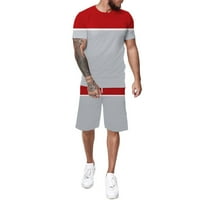 Luiyenes Muški sportski setovi T majica i kratke hlače Podesite mrežnu stazu