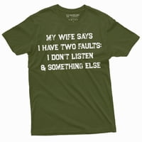 Muškarci smiješnoj mojoj ženi kaže da imam dva majica za majicu za majicu