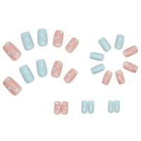 Srčani kvadratni lažni nokti Jednostavan za nanošenje ukrasa za ruke za nokte za profesionalni salon