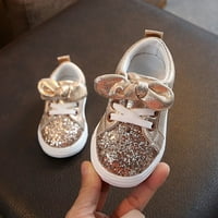 Caicj Toddler Cipele Sport Sequins Run Boys Bowknot Baby Girls Bleng Dječje cipele za bebe cipele Teniske