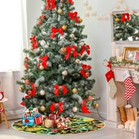 Obojene lubanje Xmas božićne stablo suknje za štand za odmor za zabavu u zatvorenom vanjskom otvorenom