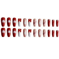DIY umjetni nokti slatki crveni zečji dizajn razne veličine za ženu manikura šminka ljepila