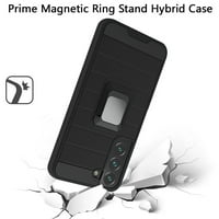Futrola za telefon za Samsung Galaxy S Plus magnetskog držača prstena gumenim hibridnim štandom Kickstand