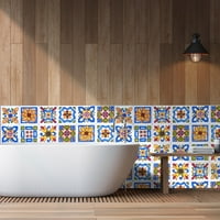 Peel i Stick Marokanski stil Povratne pločice za kuhinju na podnim zidovima u kupaonici