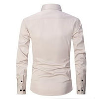 Muške košulje za čišćenje Dugih rukava Smart Casual Plain Dugme Majica Nerogledno odgojno skretanje