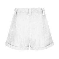 Pejock Ženske zveške kratke hlače Ležerne ljetne atletske kratke hlače Elastične udobne kratke hlače