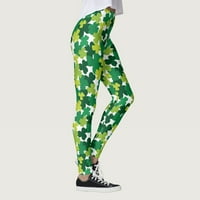 Knqrhpse hlače za žene Dukserice Ženske ženske veslačke sreće zelene hlače Ispiši gamaše hlače za joge