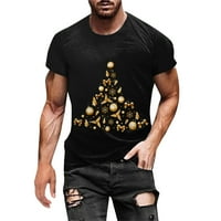 Muškarci Majice Muškarci Jesen Zima Ležerne prilike kratkih rukava Božićni 3D tiskani T majica Modna