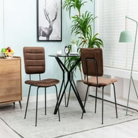 Stolice za blagovaonicu 2, stolice za obrnuto stolice sa čvrstim drvenim nogama, akcentne trpezarije,