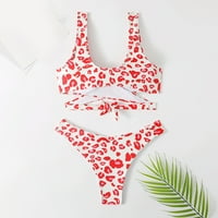 HHEI_K modne žene tiskane križ splitske kupaći kostim casual prsluk bikini seksi kupaći kostim bikini