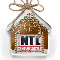 Ornament tiskan jednostrani aerodrom kod NTL Newcastle Christmas Neonblond