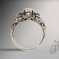 Personalizirani srebrni leptirski prstenovi za žene za žene okrugle rezane vjenčani angažman vječnosti