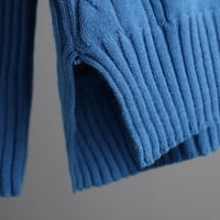Žene Jesen i zimski modni temperament labave povremene hlače na širokim nogama pletene džemper sa visokim