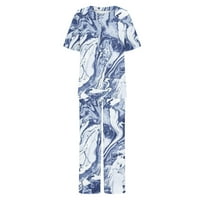 Clearsance Ljetni odjevni set za žene Casual okrugli vrat Kratki rukav Duge hlače Loose setovi